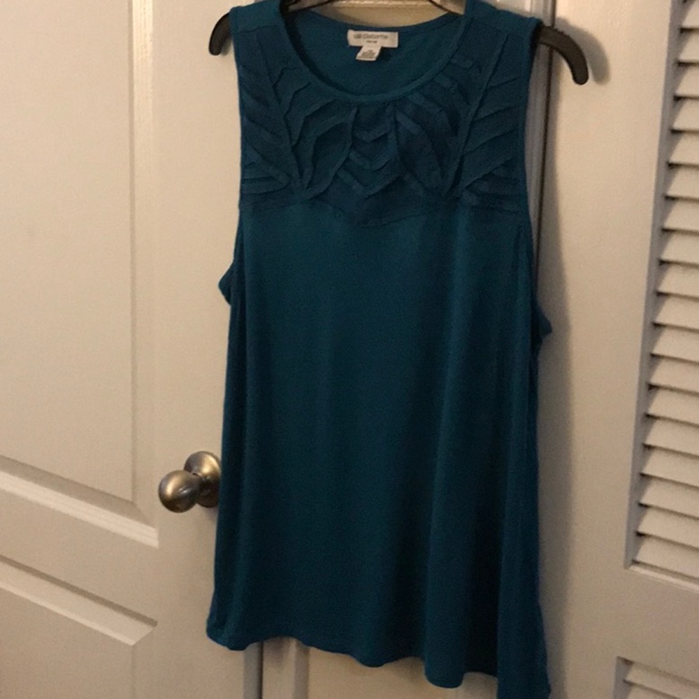 Dark teal soft sleeveless top from Liz Claiborne.